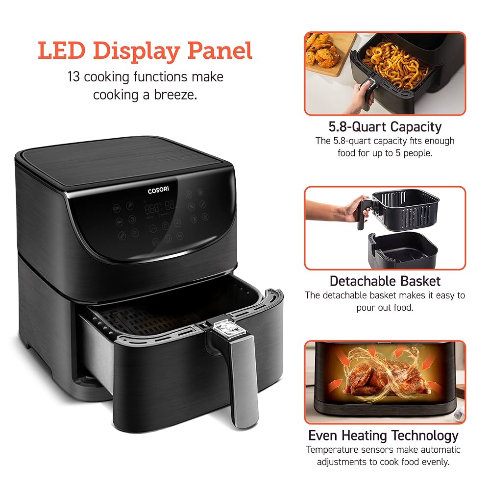 COSORI Air Fryer 5.8QT Pro Gen Smart 11-in-1 Toaster Oven